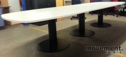 Stort, moderne møtebord i hvitt, for 16-18 personer, 520x120cm, NYTT/UBRUKT