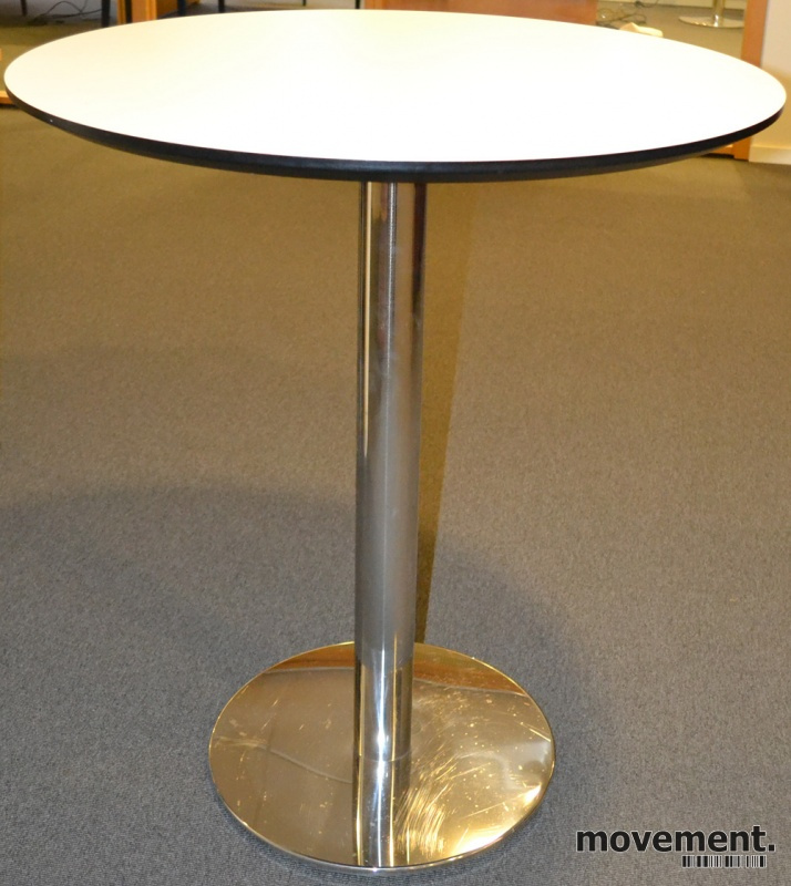 Solgt!Ståbord med rund plate i hvitt - 2 / 3
