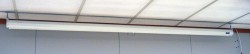 Prosjektorlerret / nedtrekkslerret / filmlerret fra DA-LITE, 238x238cm, pent brukt