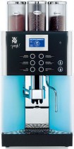 Kaffeautomat med kvern, melkepulver, WMF Presto! med fast vanntilkopling, pent brukt