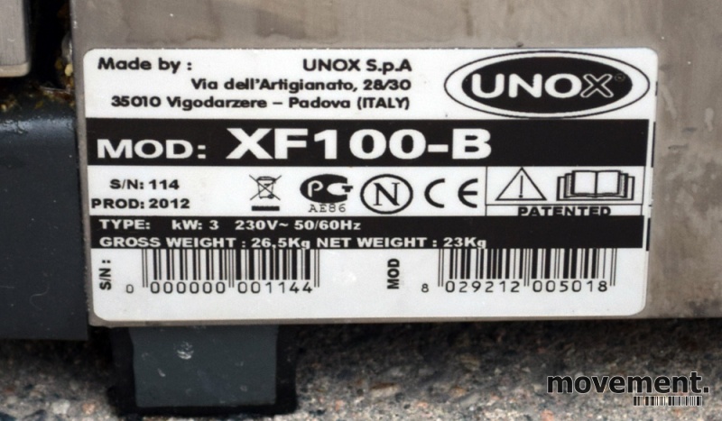 Solgt!Unox Cristina XF100-B, 3000Watt, - 3 / 4