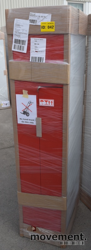 Solgt!Garderobeskap i stål, 2 rom / Z-dør - 1 / 2