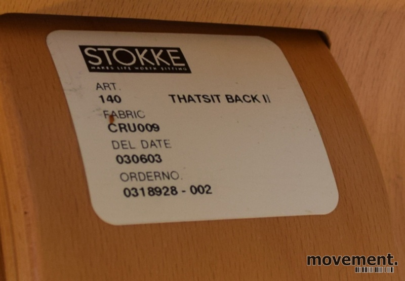 Ergonomisk stol Thatsit back fra Stokkei sortbøk Ergonomisk stol Thatsit back fra Stokkei sortbøk