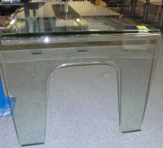 Elegant møtebord / skrivebord i glass, pent brukt