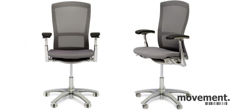 Knoll life kontorstol på hjul med sortsete og mesh rygg Knoll life kontorstol på hjul med sortsete og mesh rygg