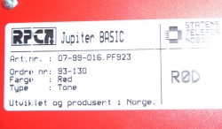 Telenor Jupiter Basic Retro telefonapparat i rød plast, pent brukt
