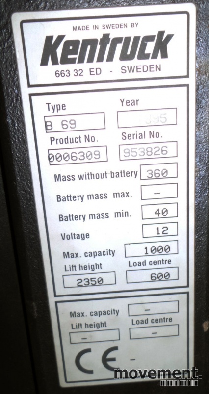 Solgt!Elektrisk stabler for paller på - 2 / 4