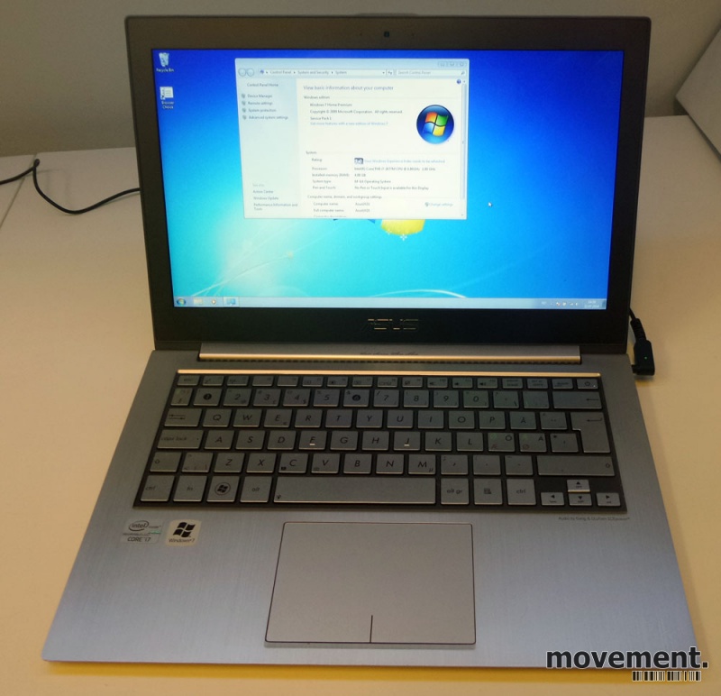 Solgt!Bærbar PC, Asus Zenbook, ultratynn - 2 / 3
