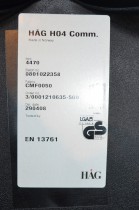 Håg H04 Comm 4470 i sort mikrofiber, pen besøksstol/ møteromsstol, pent brukt