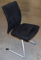 Håg H04 Comm 4470 i sort mikrofiber, pen besøksstol/ møteromsstol, pent brukt