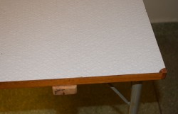Respatex-bord, retro/vintage, 78x78cm, brukt