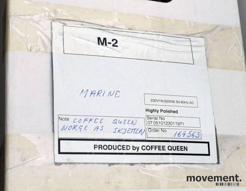 Solgt!Coffee Queen M-2 kaffetrakter for - 5 / 6