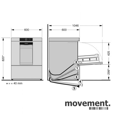 Solgt!Hobart FX-70N oppvaskmaskin for - 3 / 3