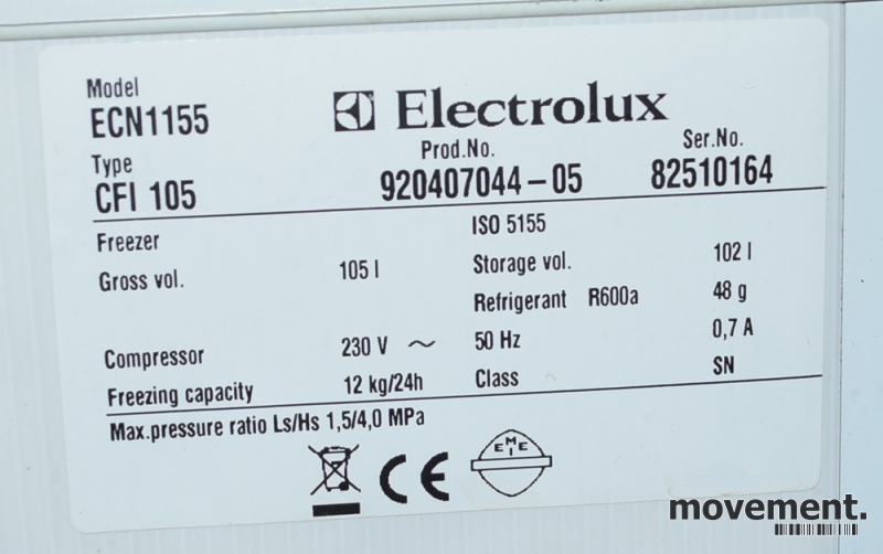 Solgt!Fryseboks fra Electrolux, modell - 2 / 2