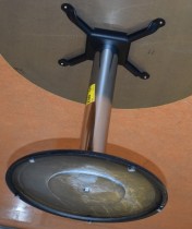 Understell søylefot, 69,5cm høyde, base Ø=60cm, sort/krom, pent brukt