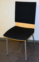 Klaessons konferansestol i grått/bjerk/mørkeblått sete/ryggpute, modell ANNO, pent brukt