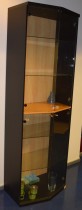 Høye skap med glassdører / vitrineskap, 218,5cm høyde, pent brukt