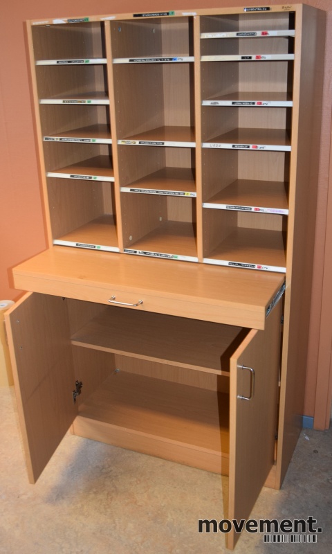 Solgt!Posthylle / sorteringshylle i bøk, - 2 / 2