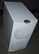 Aktiv subwoofer fra Waterfall, modell EVO HF3 i hvitt, brukt rep.objekt
