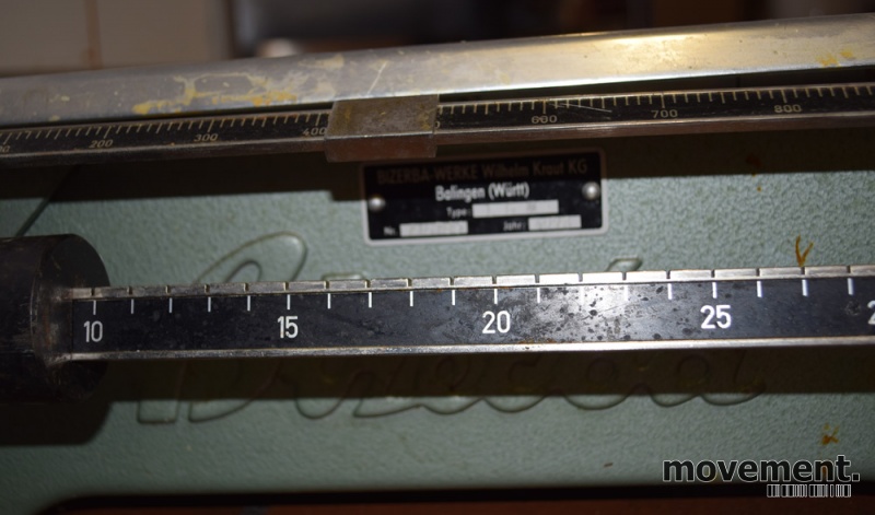 Solgt!Gammel Bizerba 0,5-50kg butikkvekt, - 4 / 5