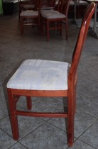 Stoler til kafe/restaurant, solide i kirsebær / grått, brukt