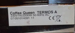 Coffee Queen kaffetrakter for termos, modell Termos A, 1 stk pumpekanne medf., pent brukt