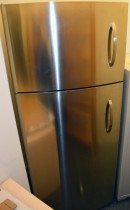 Kjøleskap i stål, 71,5cm bredde, 171cm høyde, kombiskap, CFS671, Whirlpool/Ikea, pent brukt