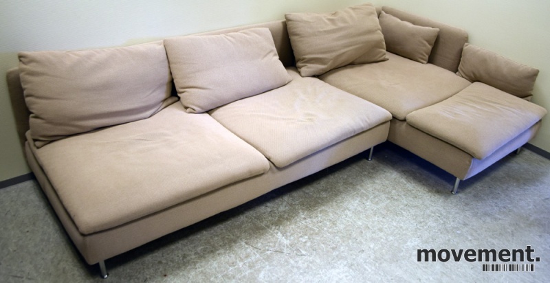 Sofa Fra Ikea Modell Soderhamn I Beige 290x156cm Hjornelosning Pent Brukt