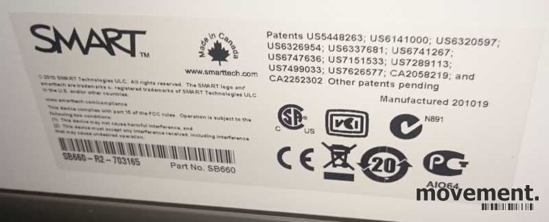 Solgt!Smartboard 166x125cm (66toms - 4 / 4