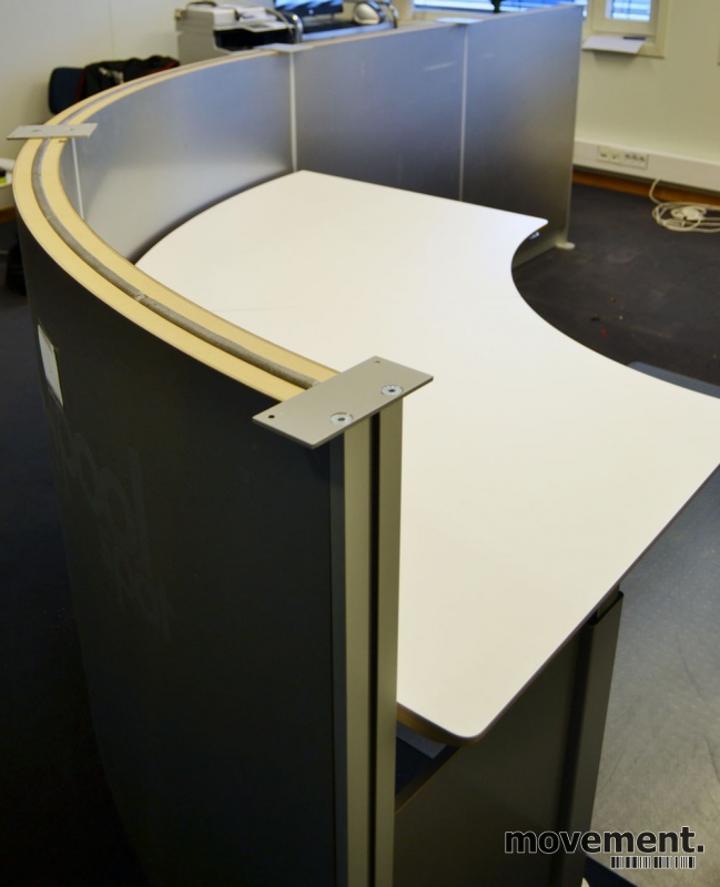 Solgt!Resepsjon 360x182cm i stål/hvitt, - 12 / 19