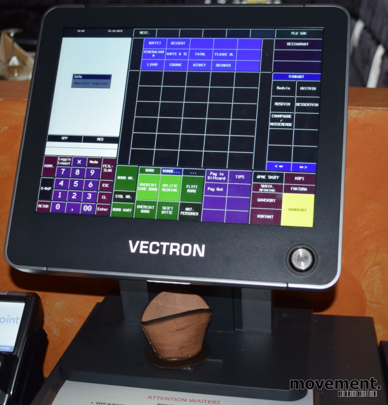 Solgt!Kassesystem for Restaurant, Vectron - 1 / 4