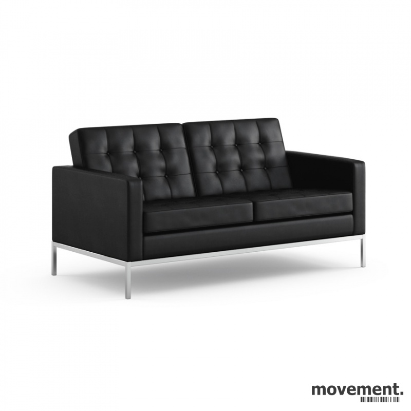 Solgt!Florence Knoll loungesofa 2seter, - 1 / 4
