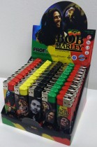 Lightere med Bob Marley-motiv, 50stk i sjokkselger, NY/UBRUKT