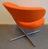 Loungestol / lenestol, Varier (Stokke) Peel club i oransje stoff, pent brukt