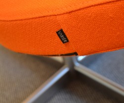 Loungestol / lenestol, Varier (Stokke) Peel club i oransje stoff, pent brukt