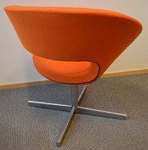 Loungestol / lenestol, Varier (Stokke) Peel club i oransje stoff, pent brukt
