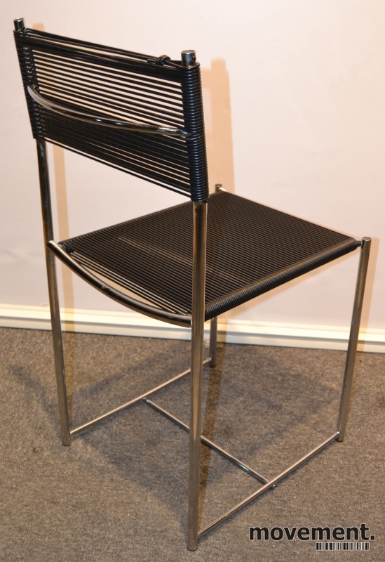 Solgt!Kafestol i krom og sort pvc, - 3 / 3