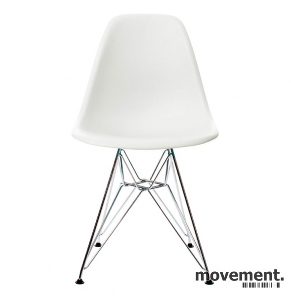 Vitra DSR besøksstoler i hvitt, Design:Charles & Ray Eames Vitra Eames DAR Hvit NY HØYDE