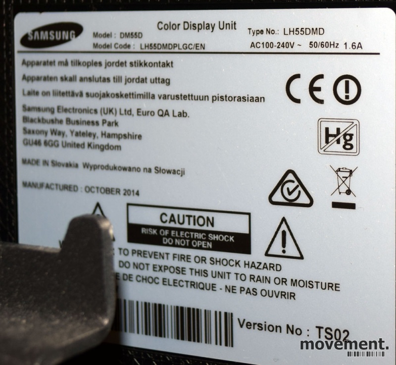 Solgt!Samsung 55" LED Public Display - 3 / 5