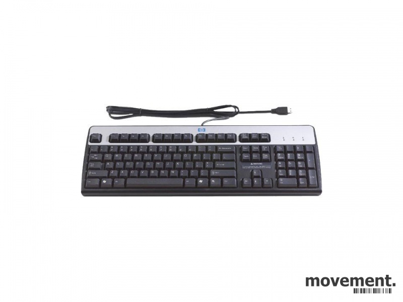 HP tastatur til PC med USB tilkopling,sort farge Dell tastatur til PC med USB tilkopling,sort farge