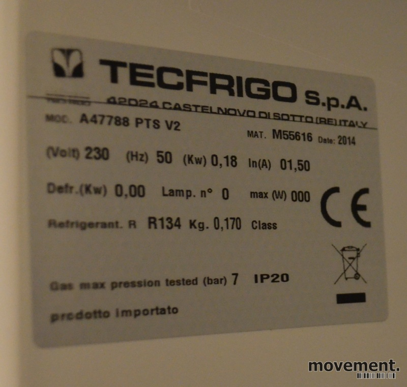 Solgt!Tecfrigo PL401PTS kjøleskap i - 2 / 2