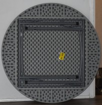 Sammenleggbare, runde bankettbord Ø=122cm fra Zown/O.B. Wiik, pent brukte