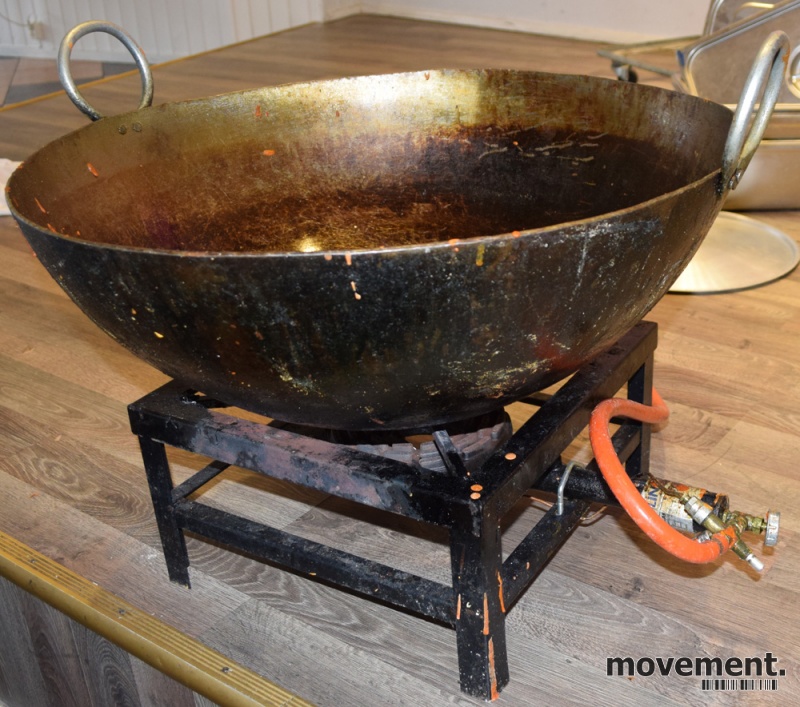Solgt!Stor gass-wok, Ø=65cm, - 4 / 6
