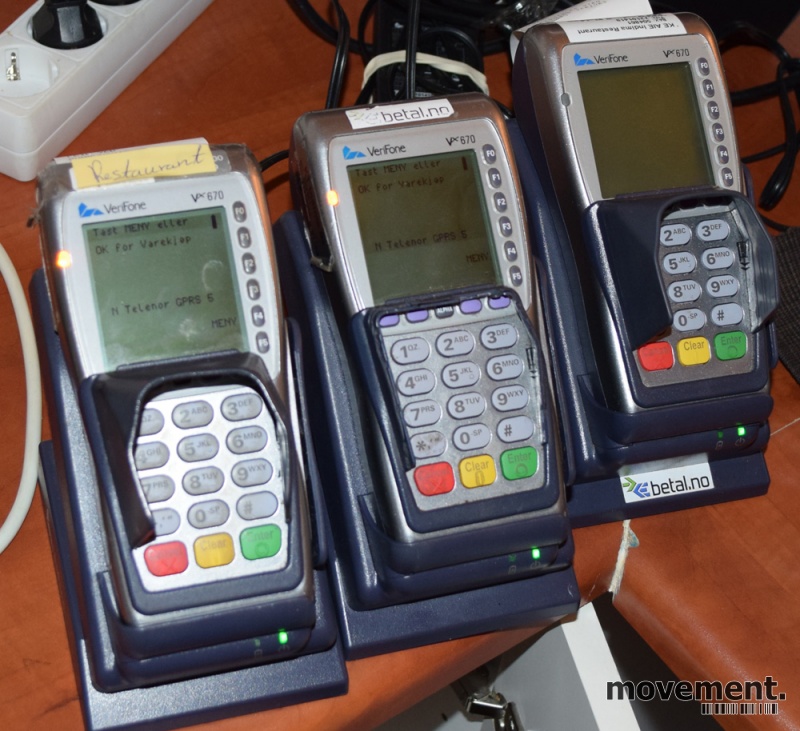 Solgt!VeriFone Vx670 betalingsterminal,