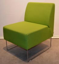 VAD Pivot 1-seter sofa / loungestol i grønt stoff, bredde 56cm, brukt