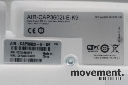 Solgt!Cisco Aironet, AIR-CAP3602I-E-K9 - 3 / 4