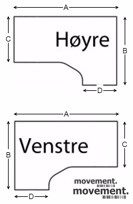 Solgt!Bordplate, Hjørneplate skrivebord, - 3 / 3