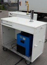 Mobil bar på hjul med tappetårn og Concord Mini kjøleanlegg, brukt