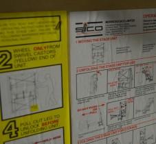 Mobil / sammenleggbar scene / catwalk fra Merrics Sico, utslått mål 120x240cm, pent brukt