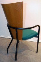Kinnarps konferansestol / besøksstol, modell Ari i kirsebær/grønt/sort, brukt